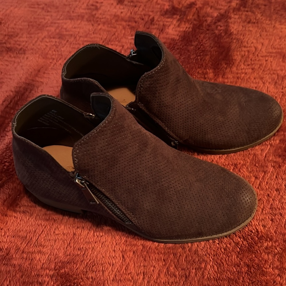 Universal Thread Brown Booties With Side Zippers - image 2